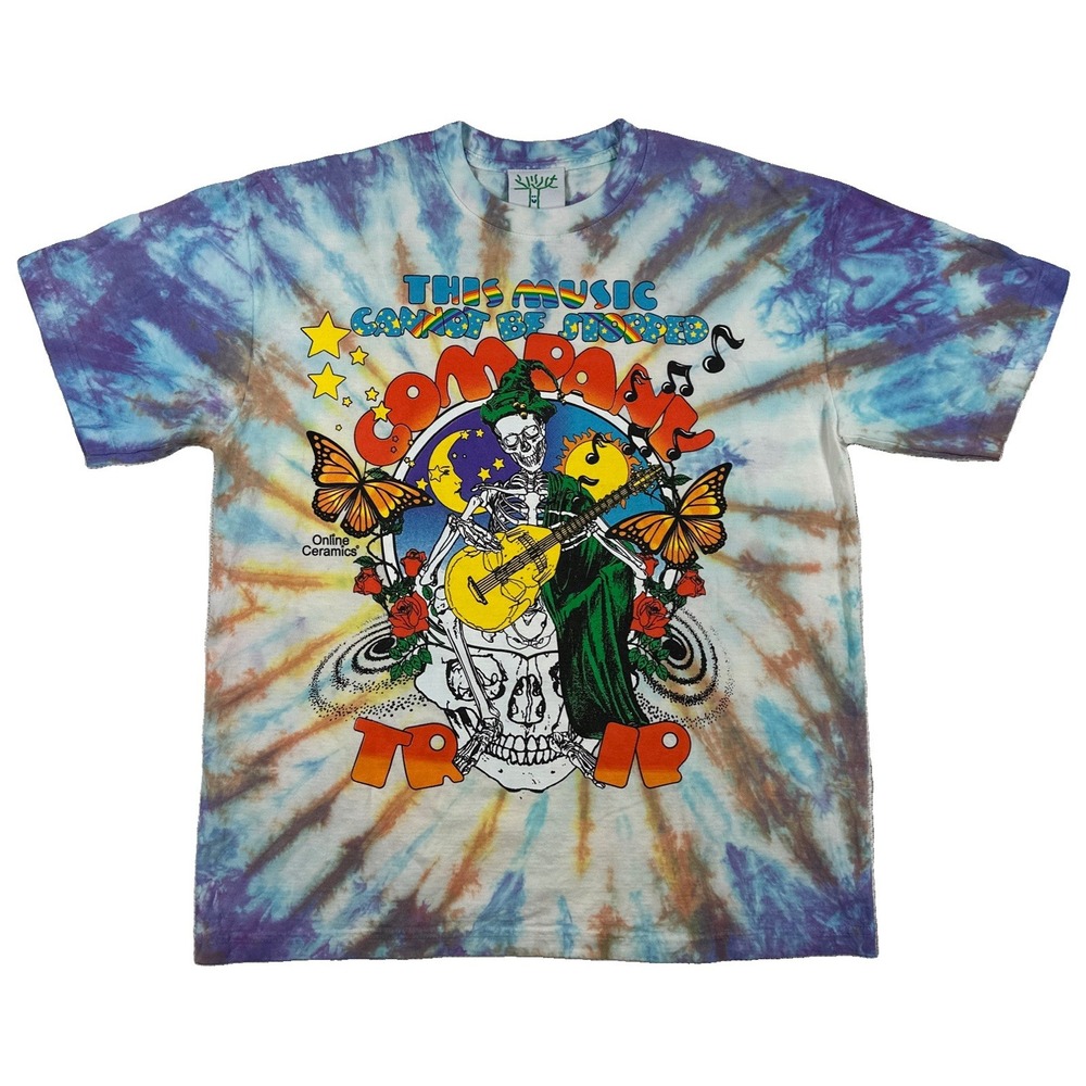 Dead & Company x Online Ceramics Tour Trip T-Shirt Adult Medium Tie Dye